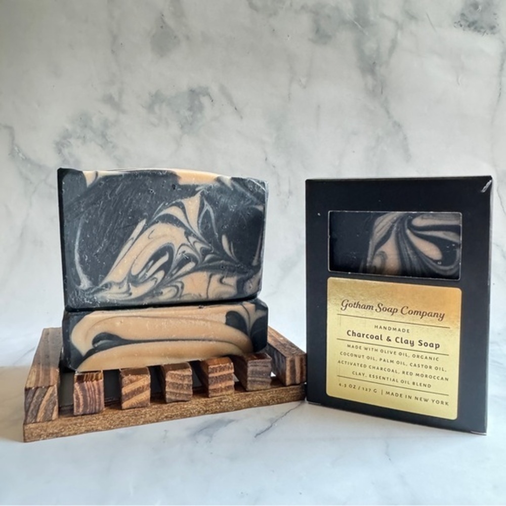 Charcoal and Clay handmade plant based soap scented with essential oils
